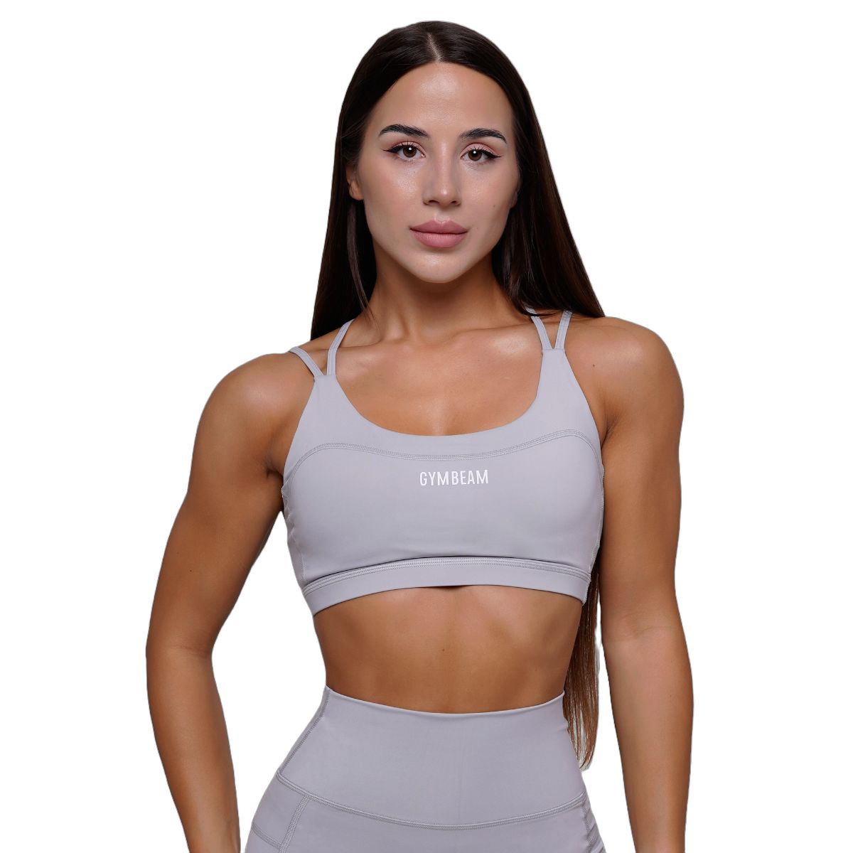 GymBeam Sport-BH Damen FIT mit gekreuzten Trägern in Mist Grey 1 St