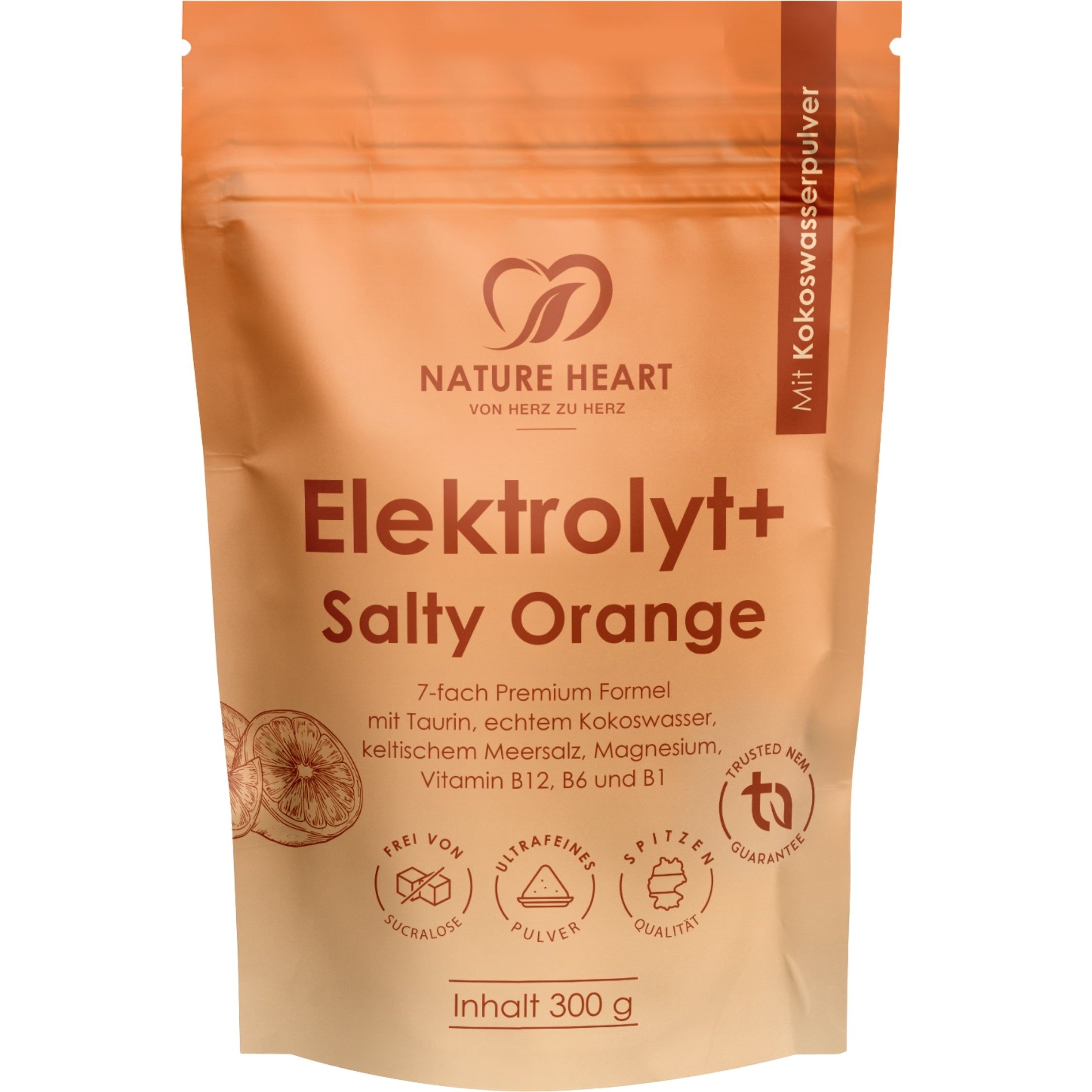 Nature Heart Elektrolyt+ Salty Orange 300 g Pulver