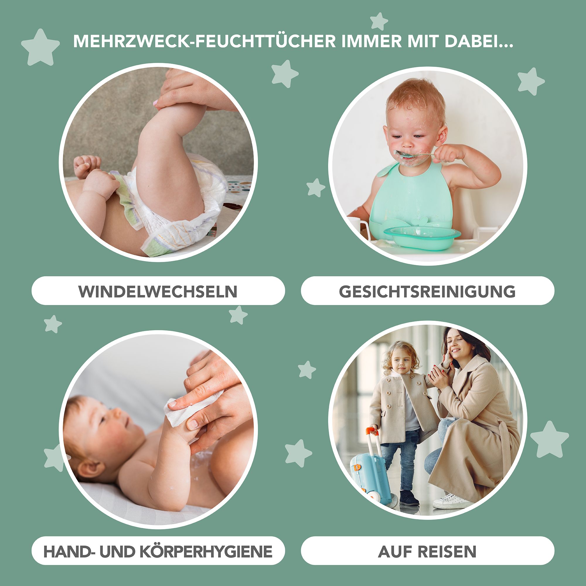 Kikido Baby Feuchttücher Talkum mit Aloe Vera