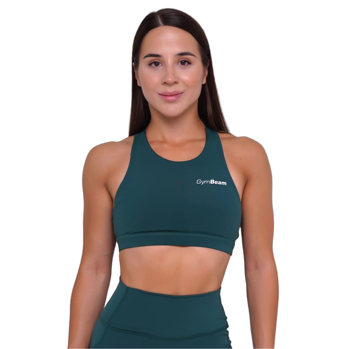 GymBeam Damen Sport-BH Ignite mit breiten gekreuzten Trägern Dunkelgrün 1 St