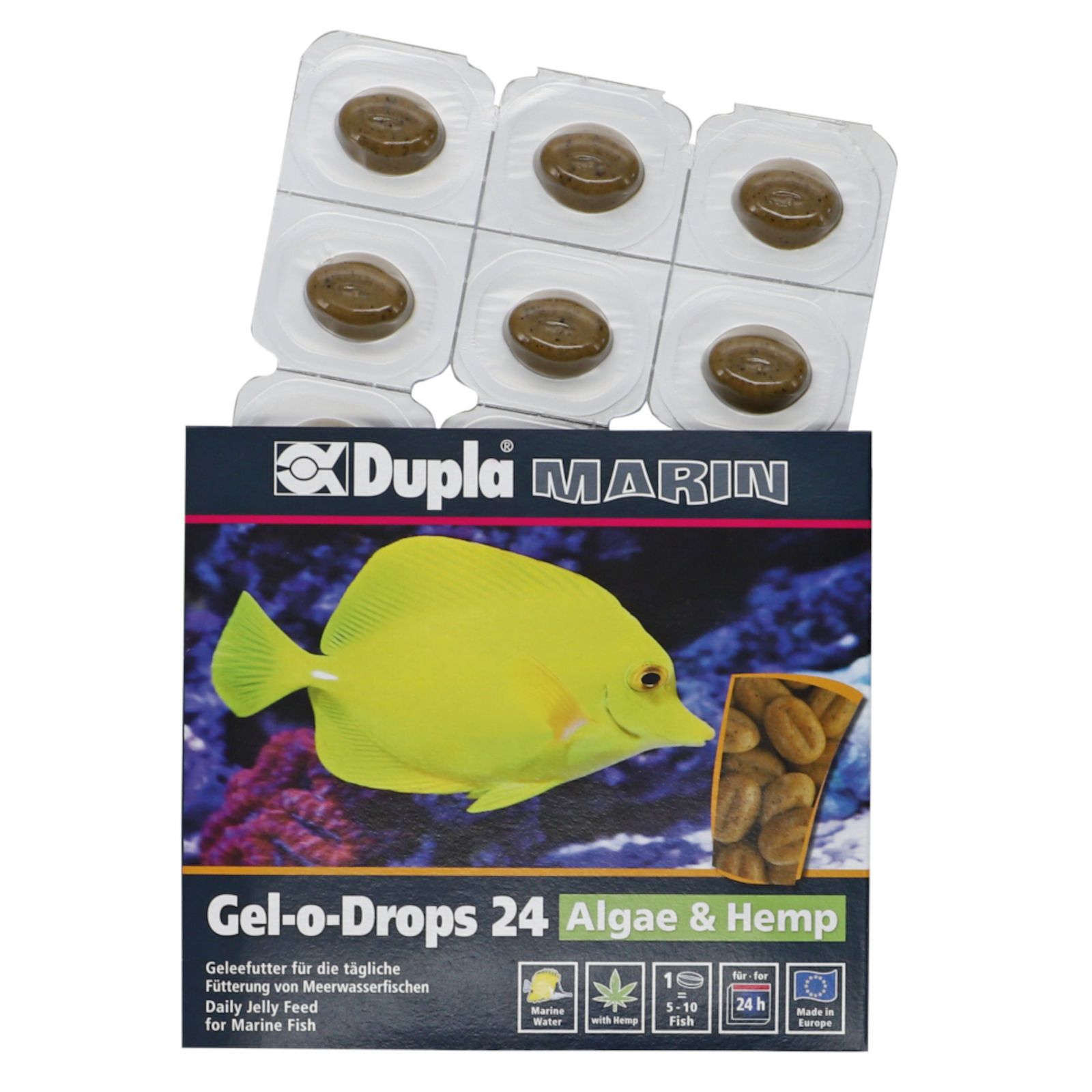 Dupla Marin Zierfischfutter Gel-o-Drops 24 Algae & Hemp + Krill Proteins 48 St