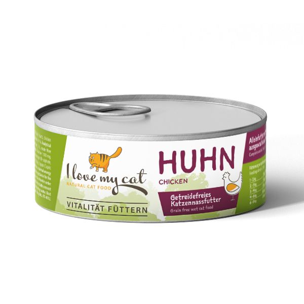 I love my cat Futterset Katzenfutter Nass mit Huhn für übergewichtige Katzen Nahrungsergänzung
