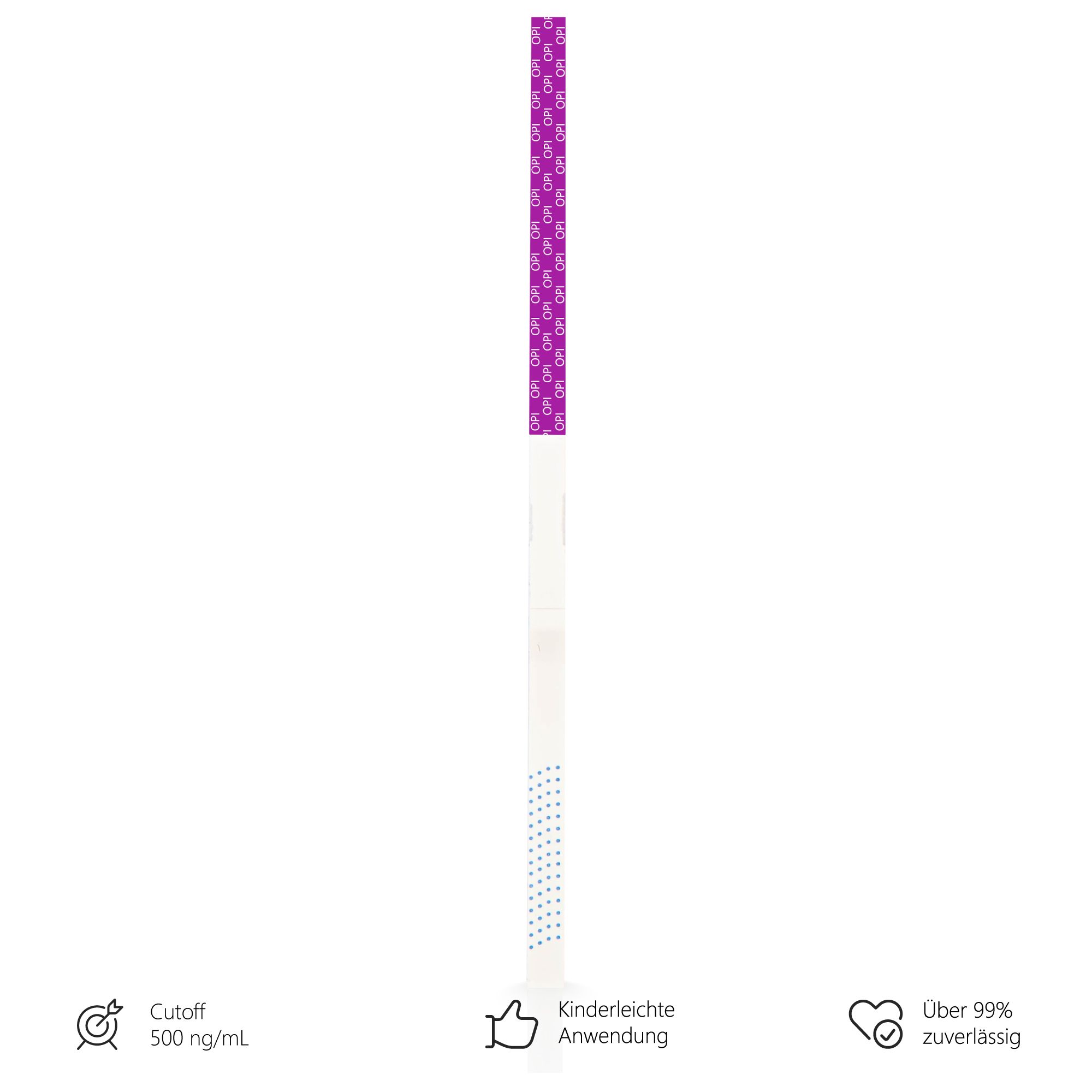 LuxmedIQ Drogenschnelltest für Opiate - Urin Drogentest Morphin Heroin - Cutoff 2.000 ng/mL