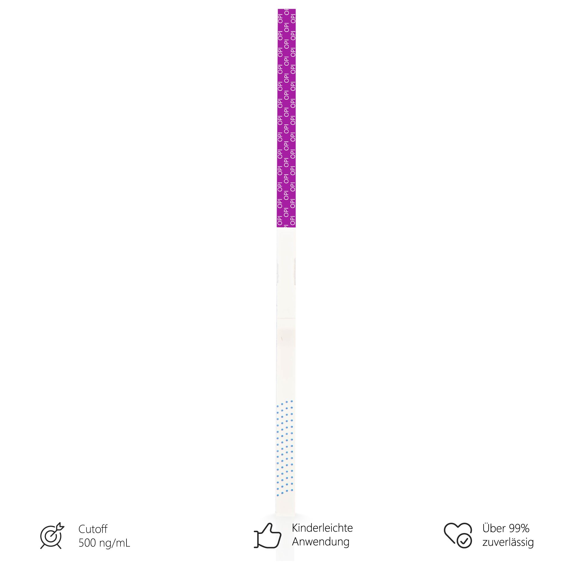 LuxmedIQ Drogenschnelltest für Opiate - Urin Drogentest Morphin Heroin Cutoff 2.000 ng/mL 10 St