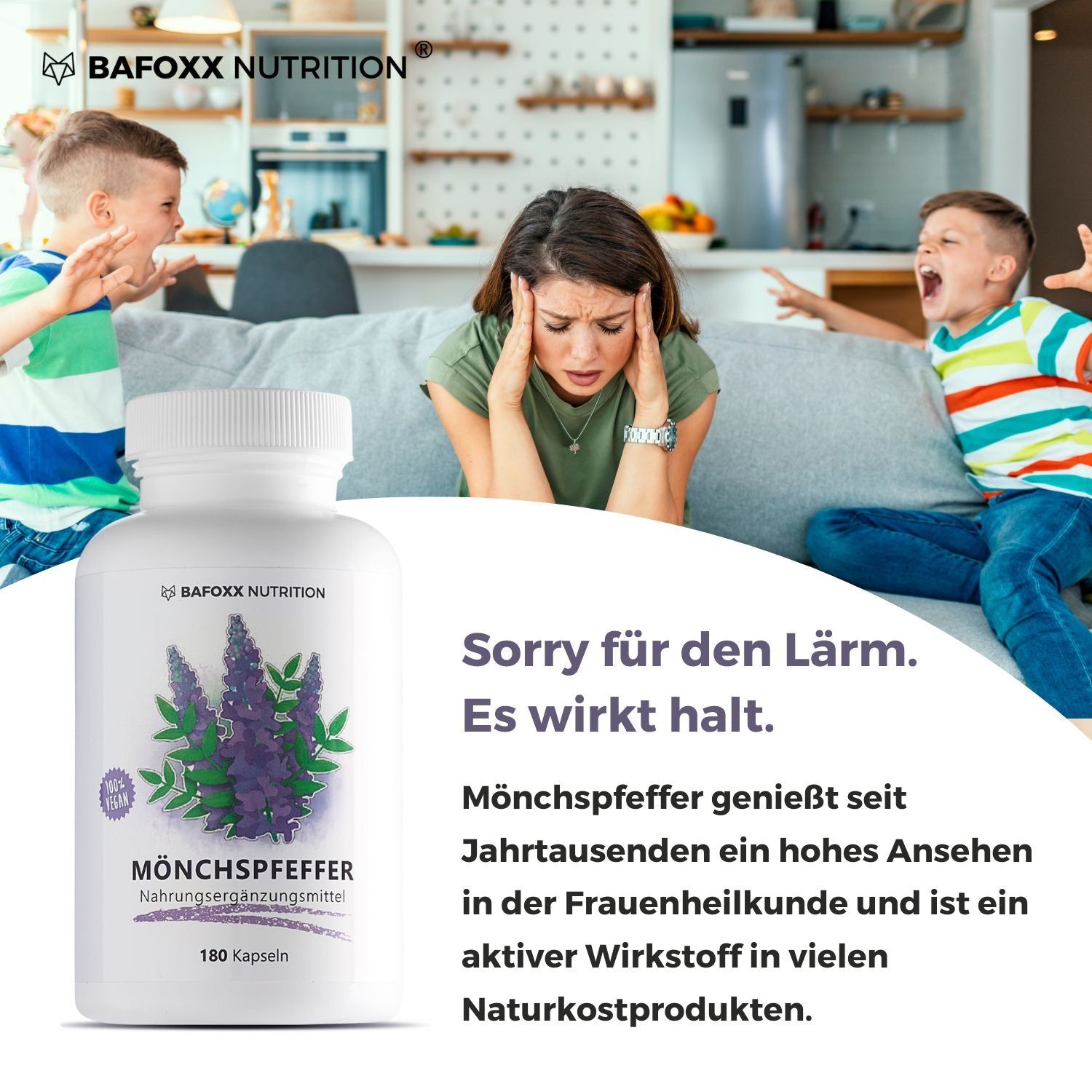 Bafoxx Nutrition® Mönchspfeffer Kapseln hochdosiert 180 St