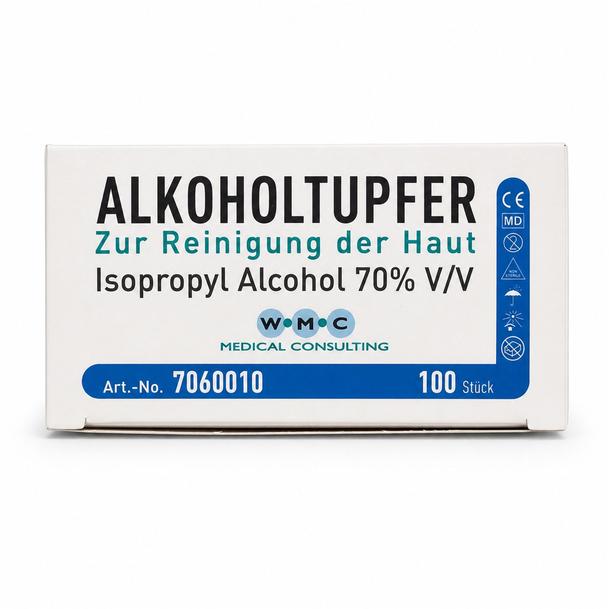 WMC Alkoholtupfer 70 % Isopropylalkohol zur Hautreinigung