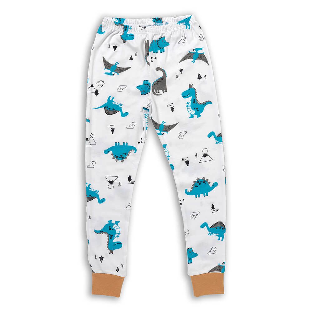 schlummersack Kinder Pyjama 2-teilig aus 100% Bio-Baumwolle Langarm Größe 140 Jurassic