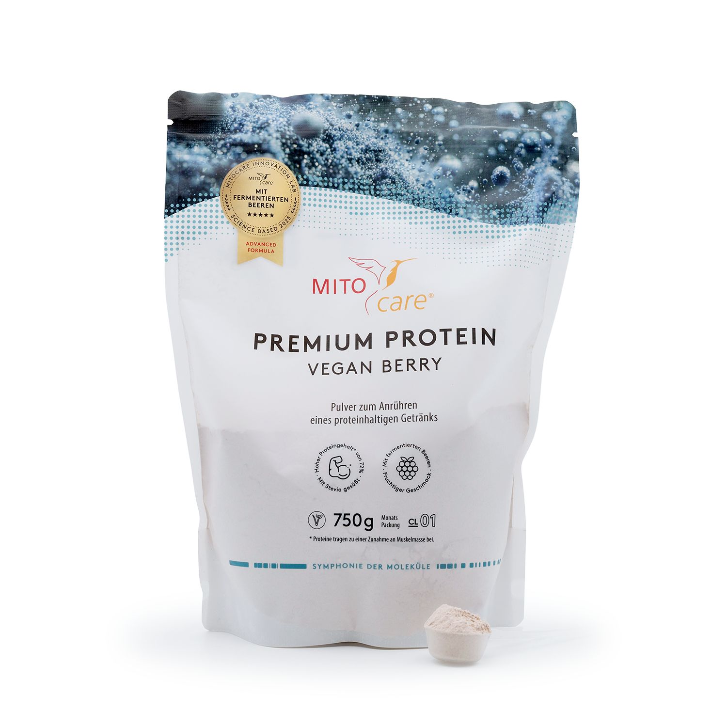 MITOcare® Premium Protein - Vegan Berry 750 g Pulver
