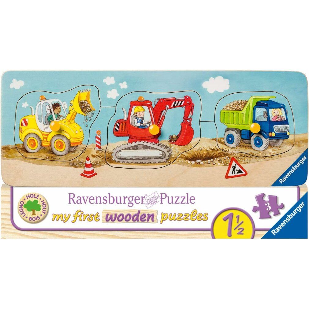 ravensburger Holzpuzzle Baumaschinen