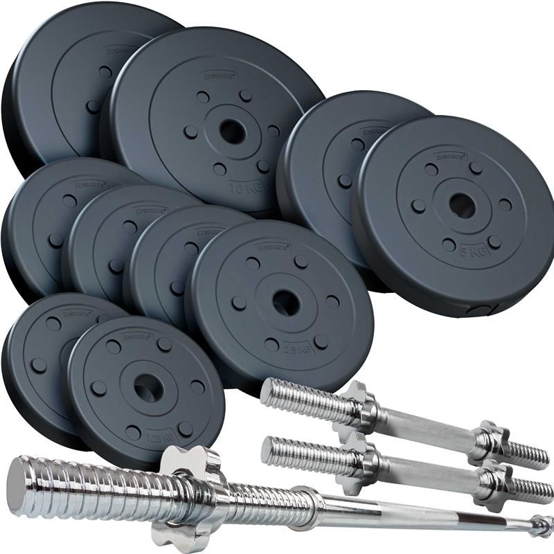 ScSPORTS® Kombi-Hantelset 59 kg Kunststoff 1LH, 2KH