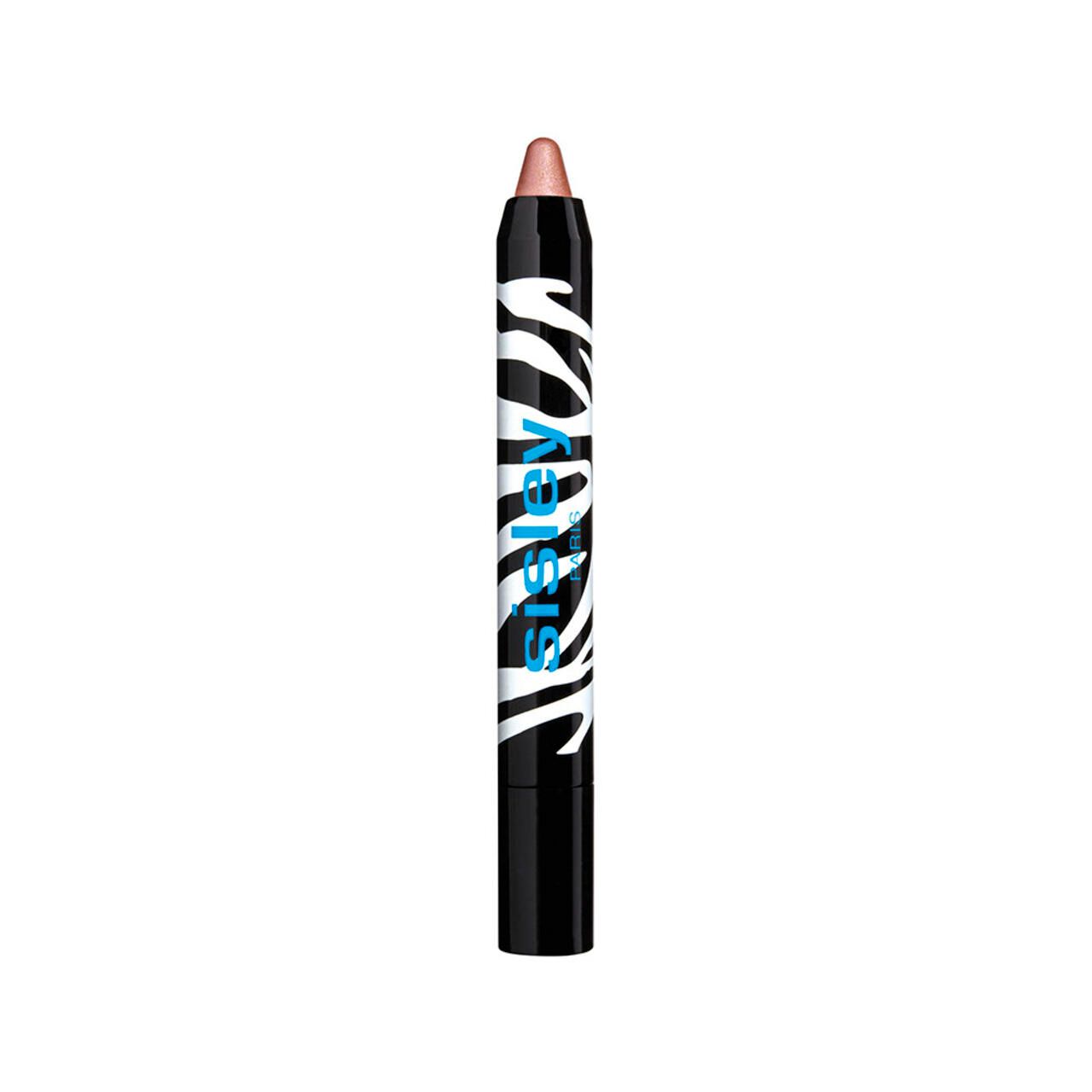 Sisley Phyto Eye Twist Lidschattenstift, schwarz mit Zebra-Muster und blauem Logo.