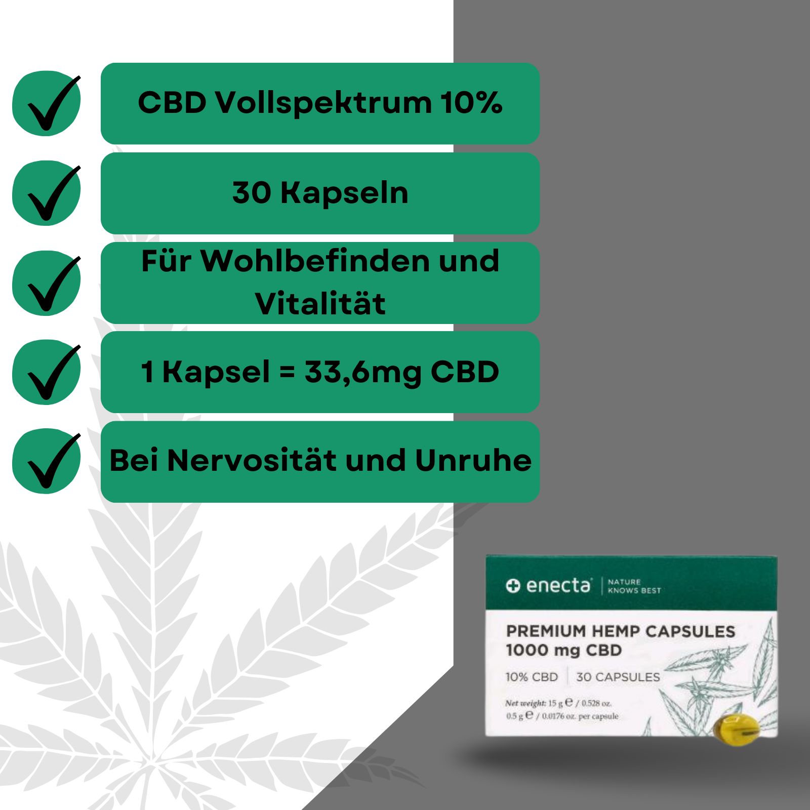 Weedness - CBD Öl Kapseln 10% 30 St