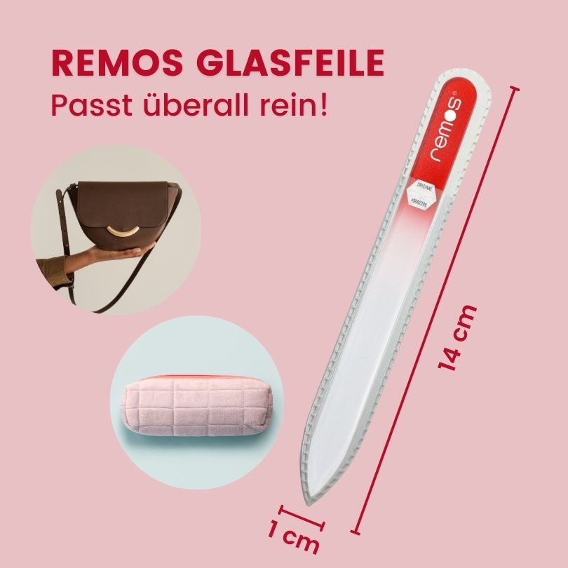 REMOS Glasnagelfeile, 14 cm, beidseitig