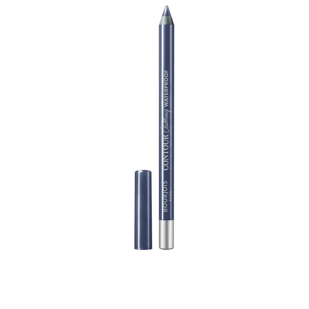 Blauer Eyeliner-Stift mit Kappe. Beschriftung: Bourjois, Contour Clubbing Waterproof.