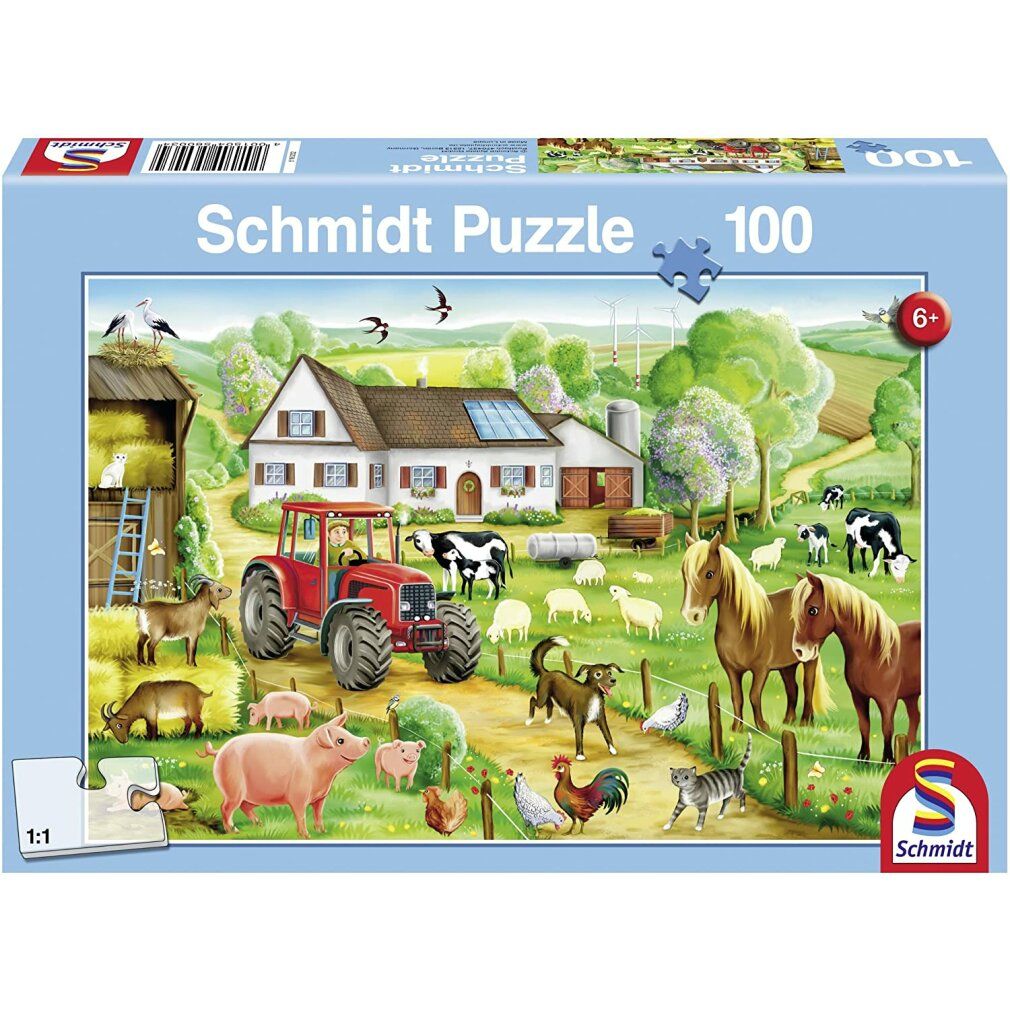 Schmidt Spiele Schmidt Spiele Fröhlicher Bauernhof, 100 Teile