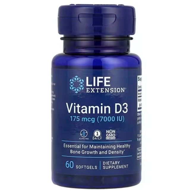 Life Extension Vitamin D3 175 µg (7000 IE) 60 Pc