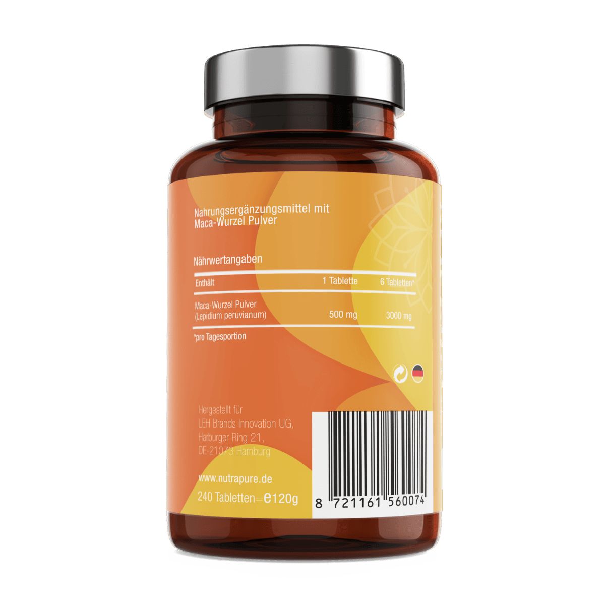 Nutrapure Bio Maca vegane Tabletten