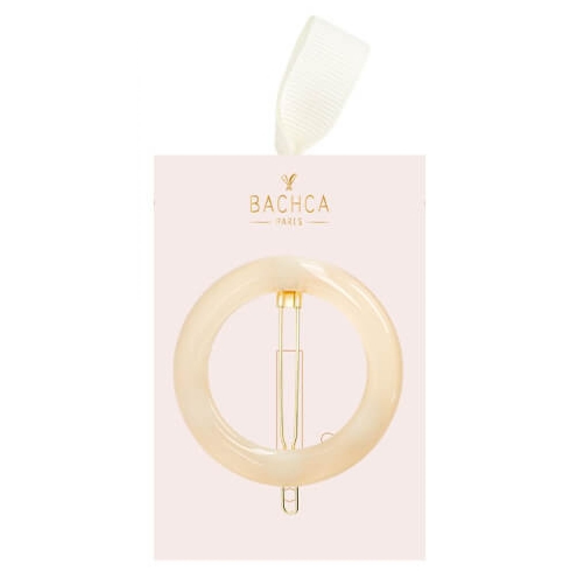 Bachca Spange Rund Elfenbein 0,6x6x6 cm