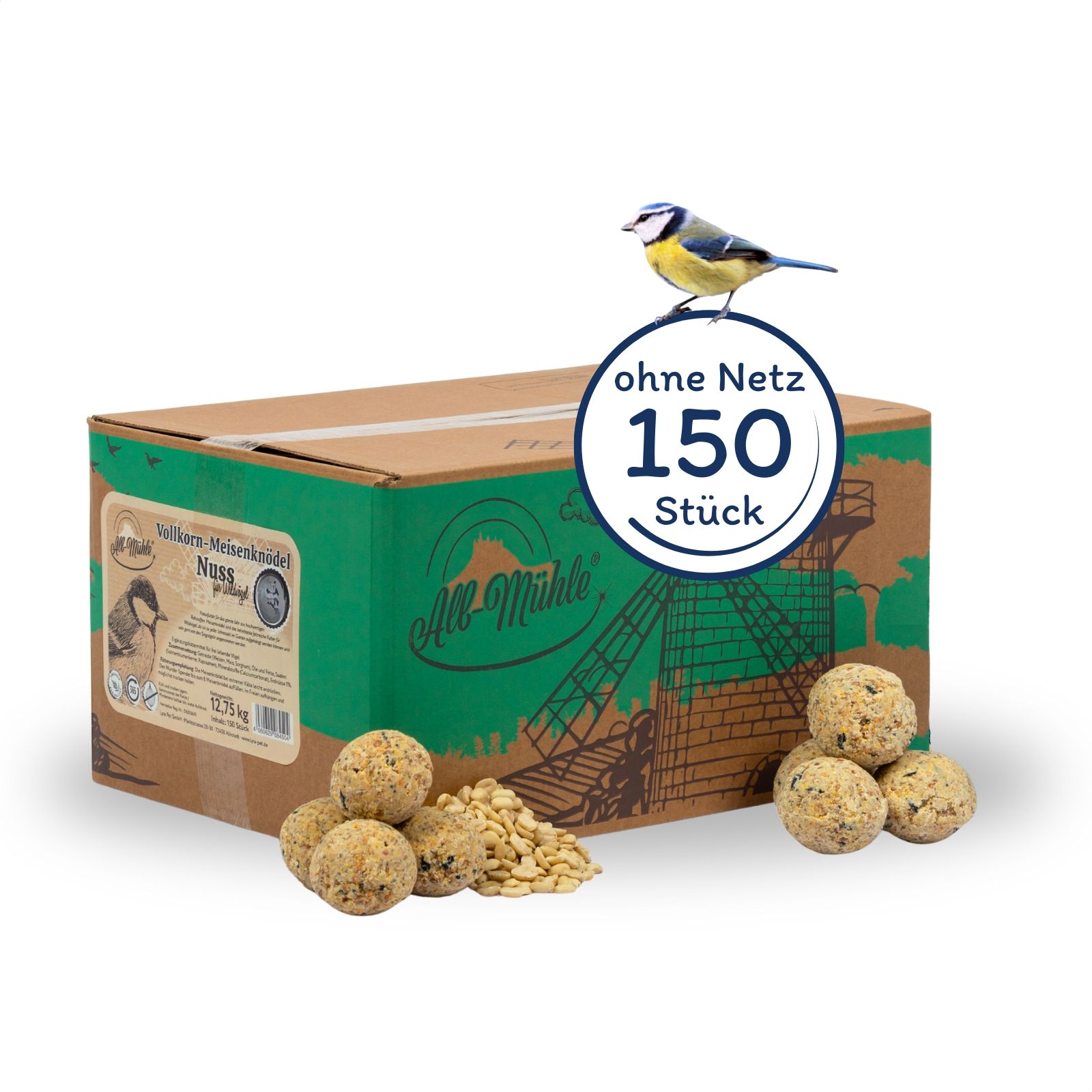 Meisenknödel ohne Netz Vollkorn & Nuss 12,75 kg Futter