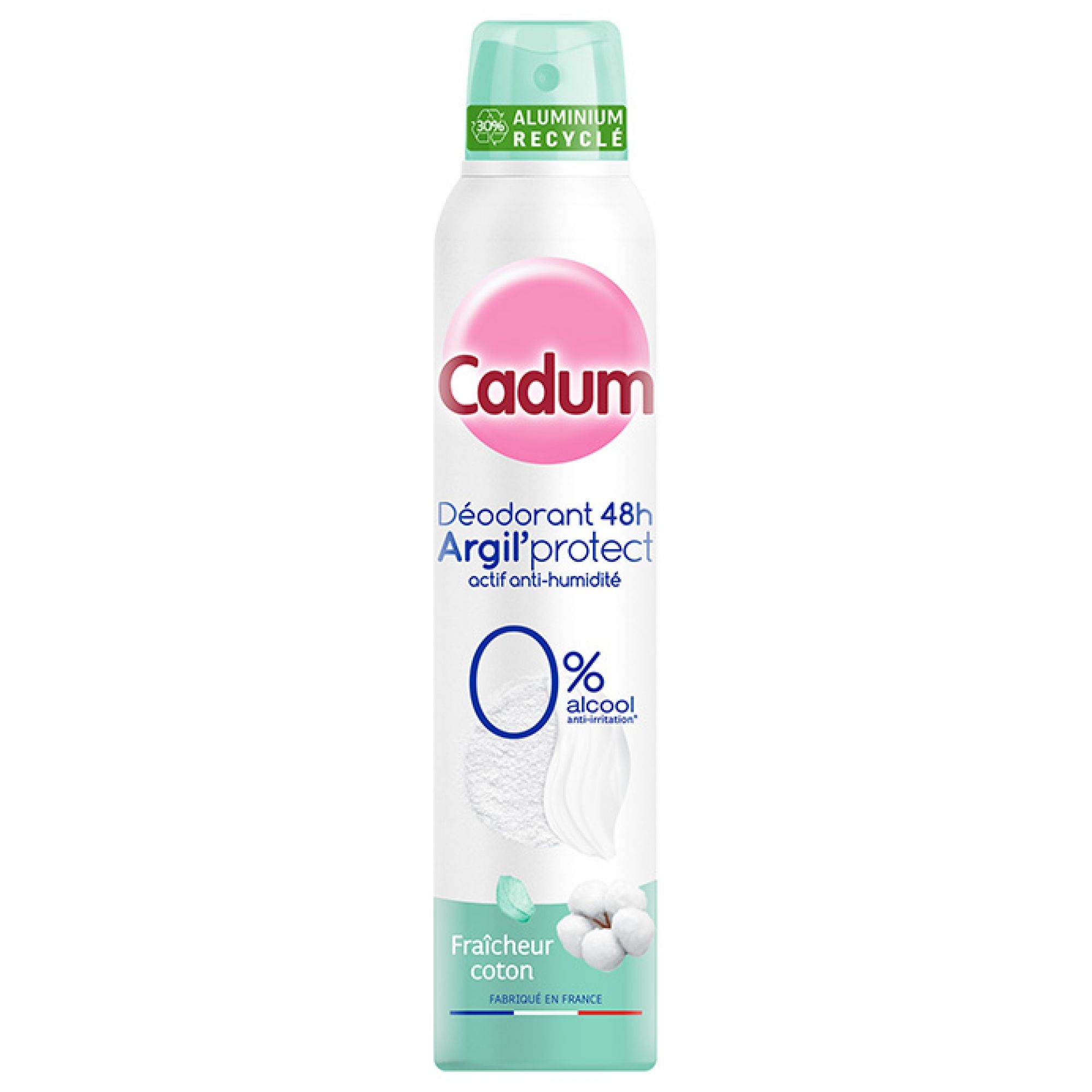 Cadum Argil'Protect 48H Deodorant Frische Baumwolle Spray 21,5x4,5x4,5 cm