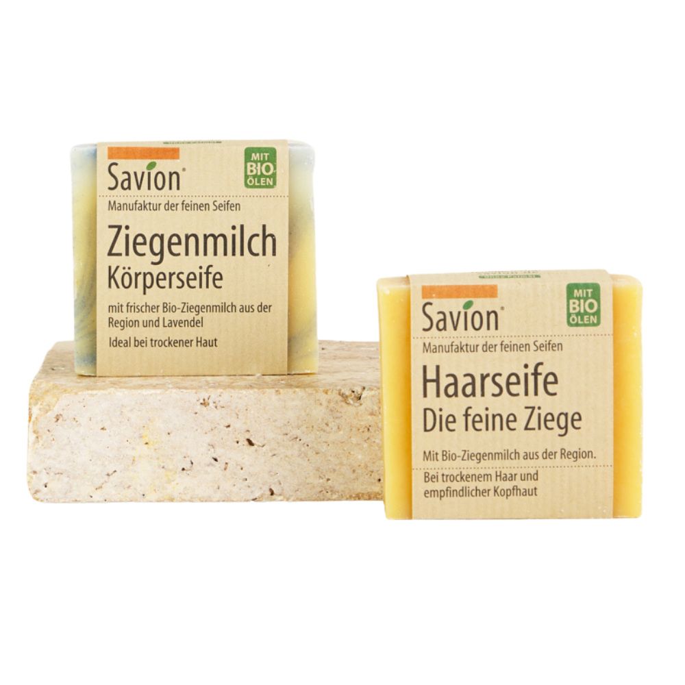Savion Ziegenmilch Seifen Körper- und Haarseife 2er Set