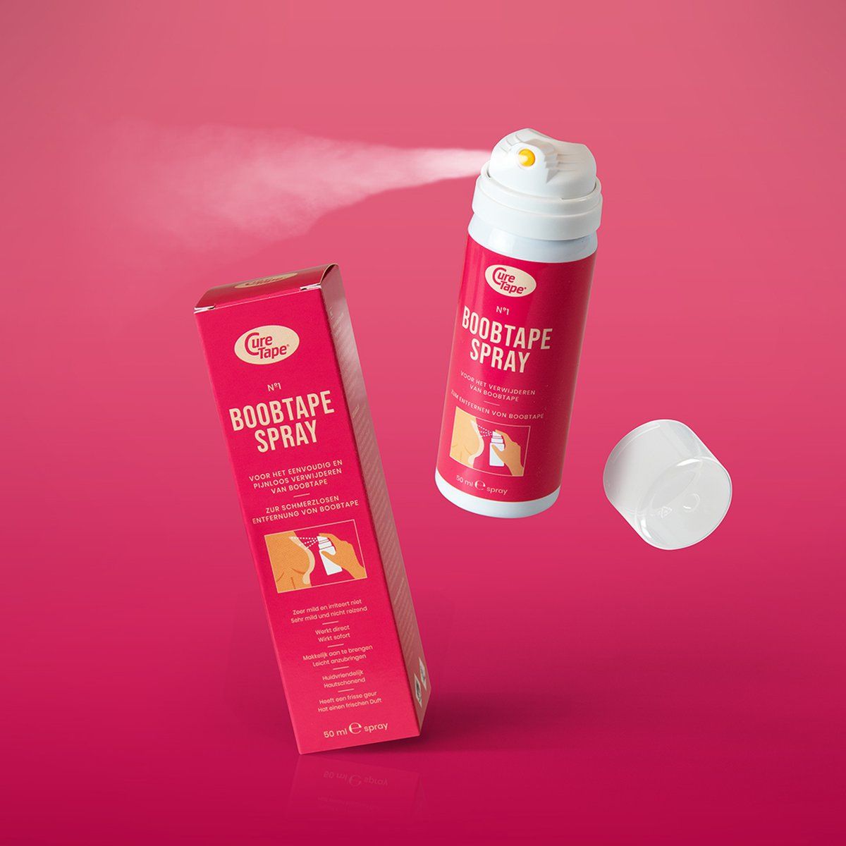 CureTape® - BoobTape No.1 Set und und Tape-Entfernungsspray.