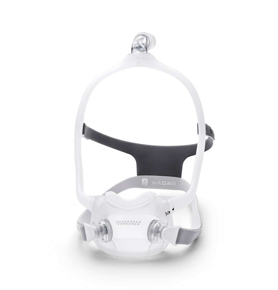 Philips CPAP DreamWear Vollgesichtsmaske, mit Ausatemventil und Kopfband inkl. 3 Maskenkissen