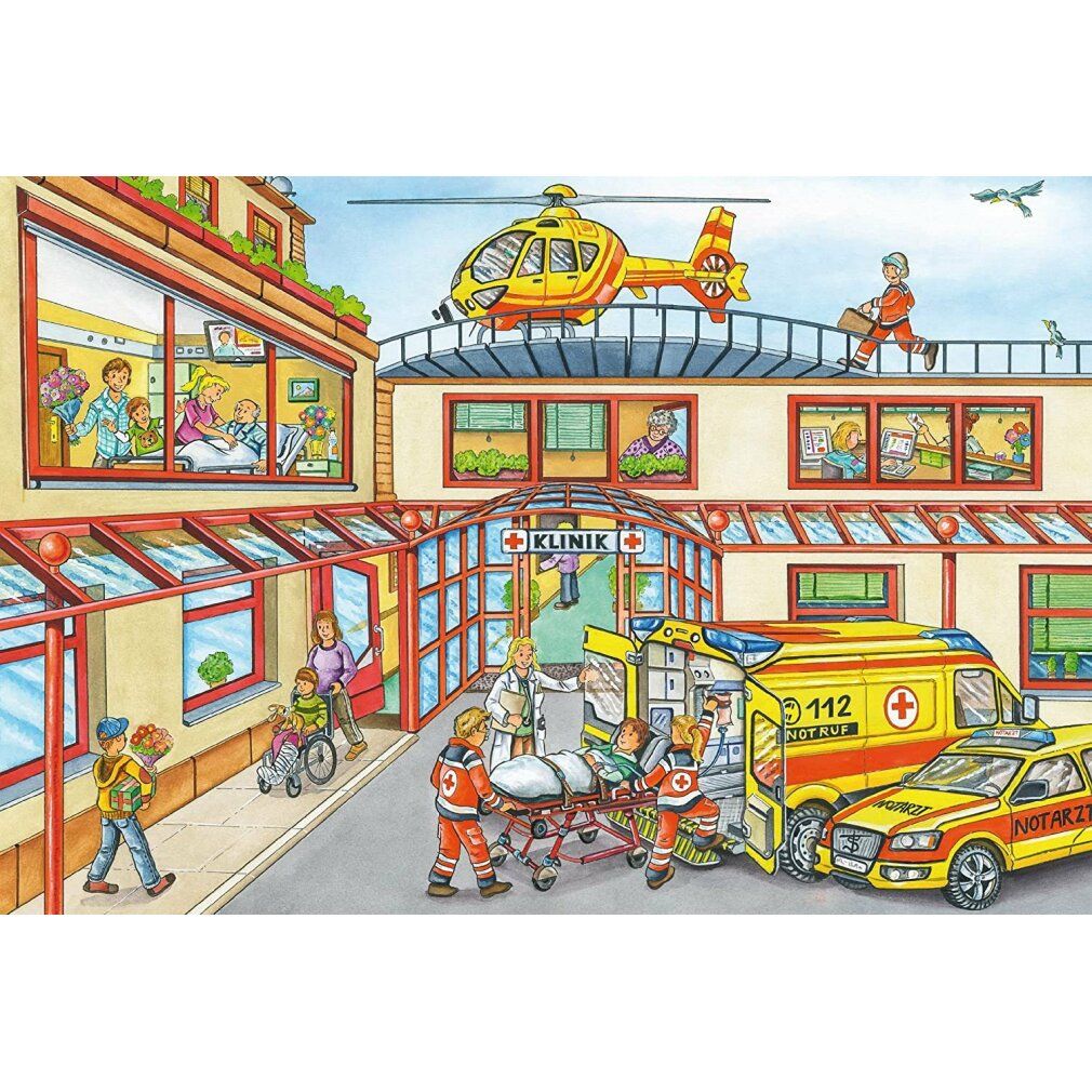 Schmidt Spiele Schmidt Spiele Kinderpuzzle Feuerwehr und Polizei, 3x24 Teile