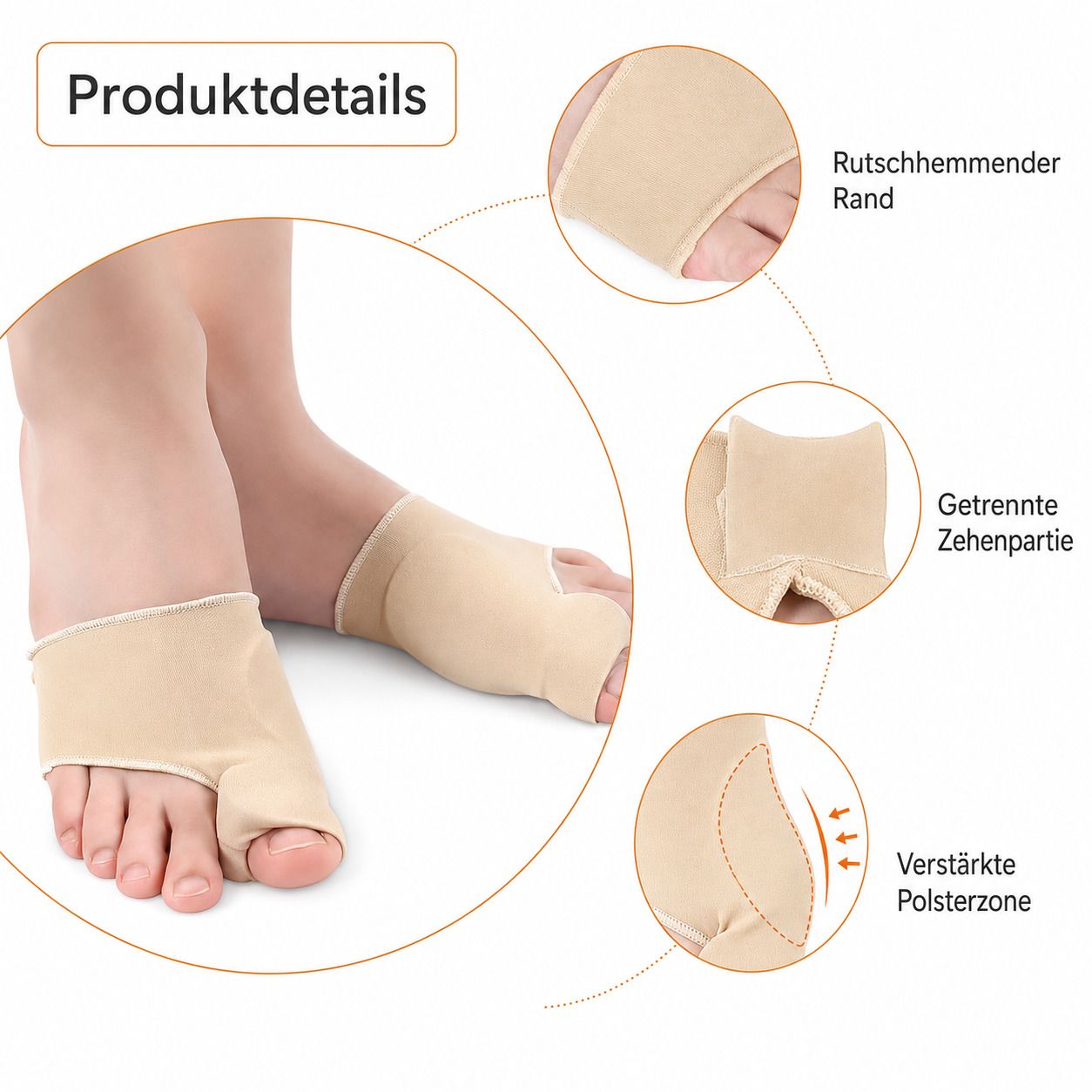 COOL-i Hallux-Bandage Set, Zehenspreizer & Socken, rutschfest & komfortabel