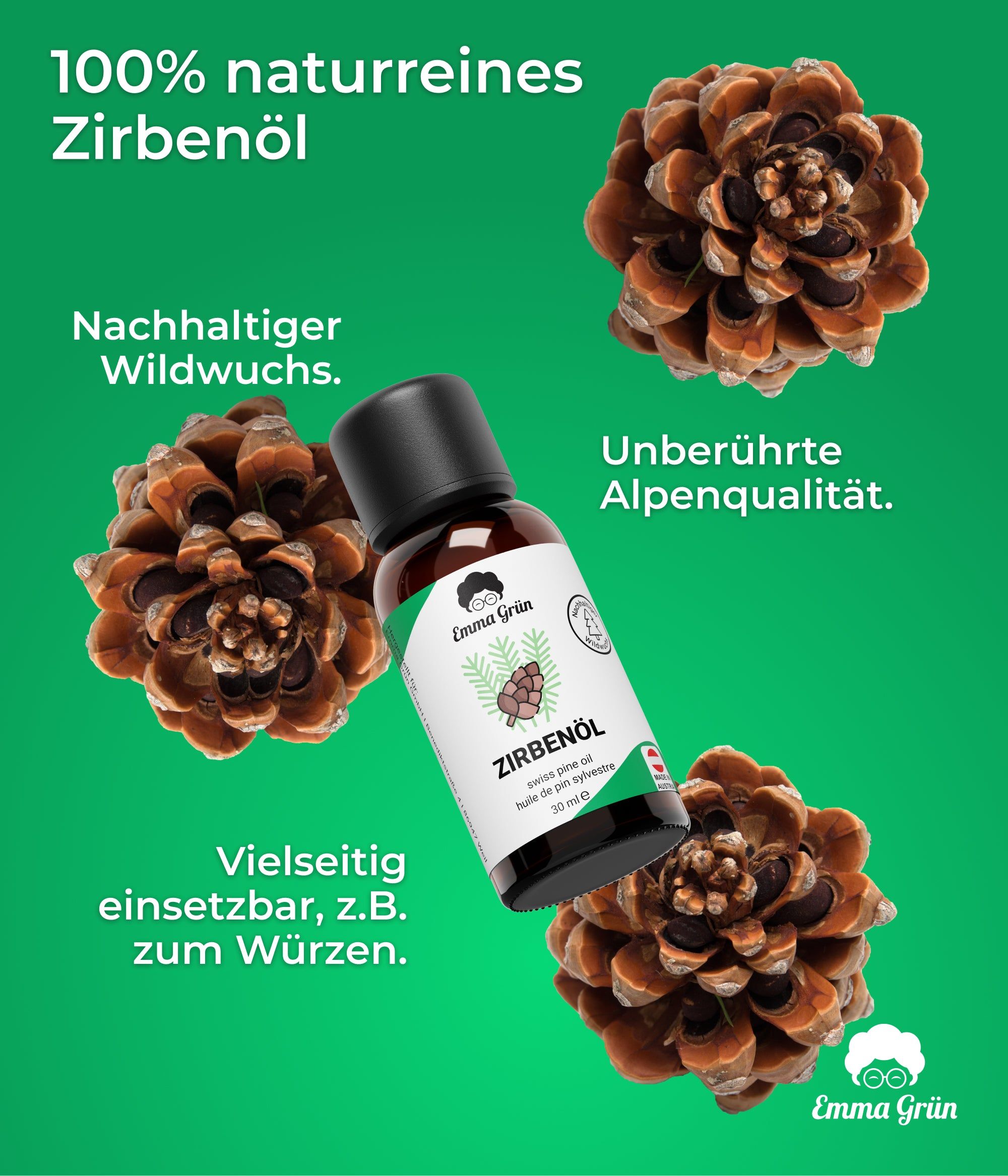 Emma Grün® ätherisches Zirbenöl naturrein & hochdossiert