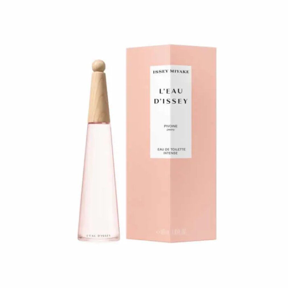 Rosa Flakon und Schachtel. L'Eau d'Issey Pivoine EdT Nat. Spray.