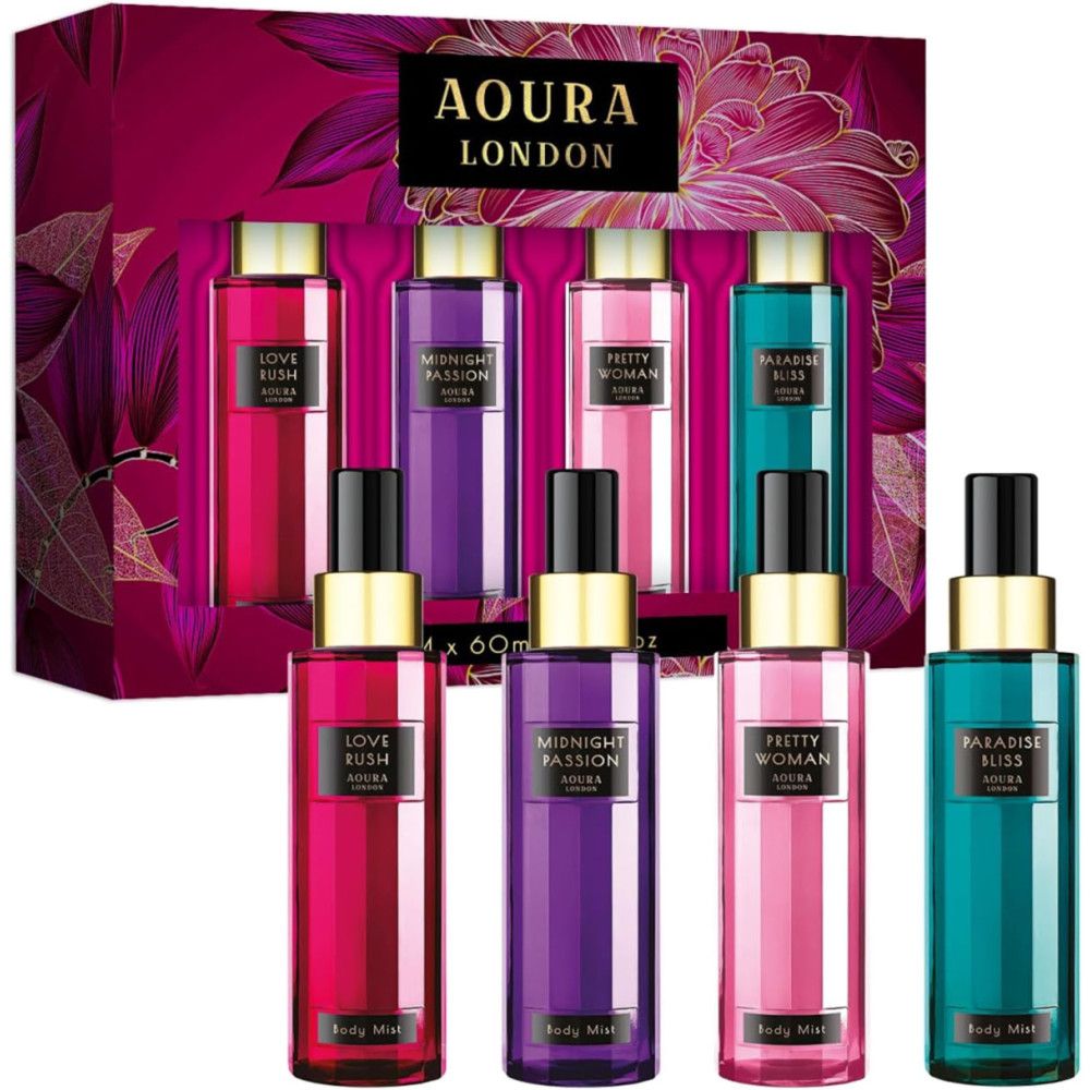 Aoura - Körperspray-Set 4 x 60ml 6 Pc