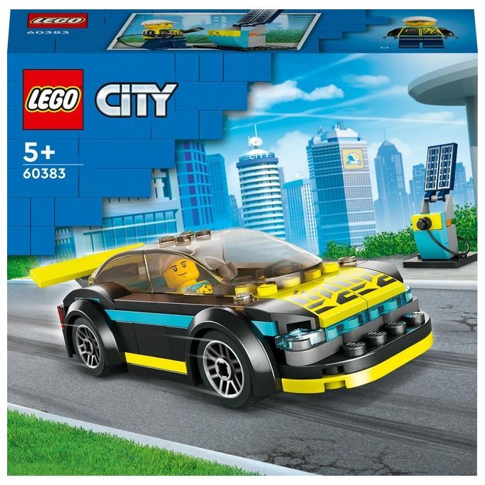 LEGO City 60383 Auto Sportiva Elettrica, Macchina Giocattolo per Bambini dai 5 Anni, Set Supercar c