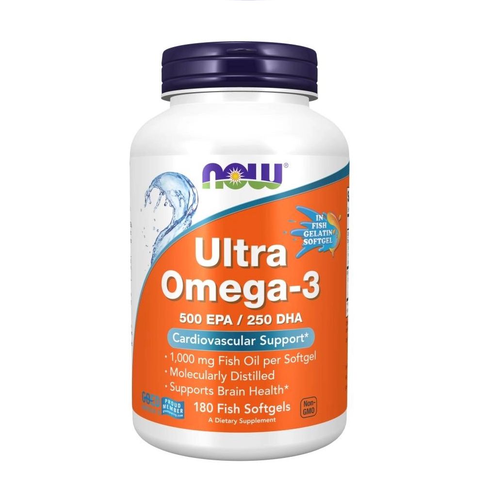 NOW Foods Ultra Omega-3 (in Fischgelatine-Weichkapseln) 180 St Weichkapseln