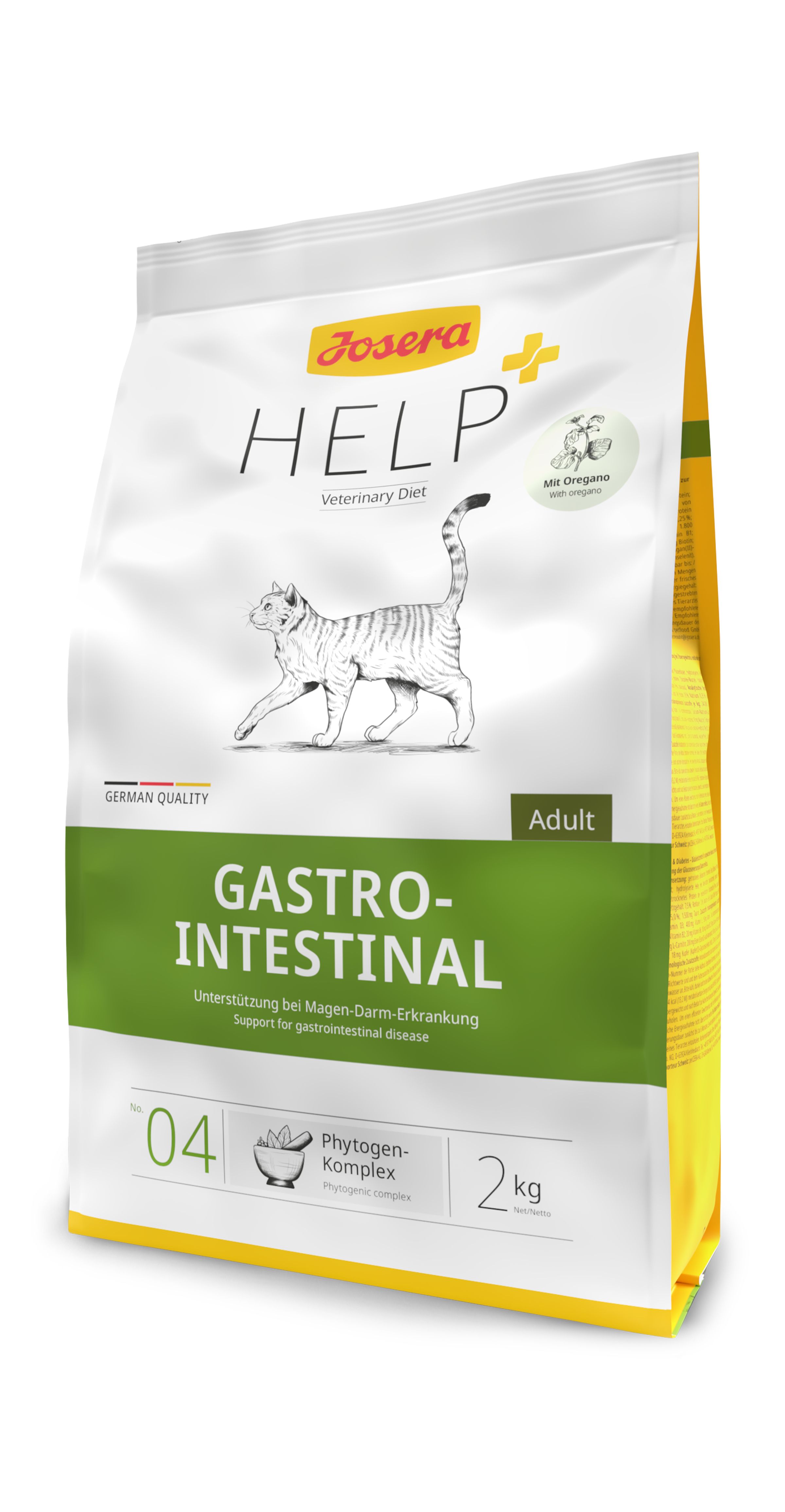Josera Help Gastro-Intestinal Katzenfutter, 2kg Beutel. Für erwachsene Katzen mit Magen-Darm-Erkrankungen.