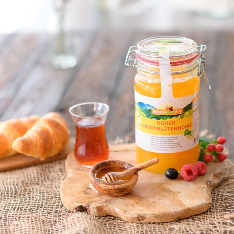 ImkerPur. Lindenhonig (roh) im Vorratsglas
