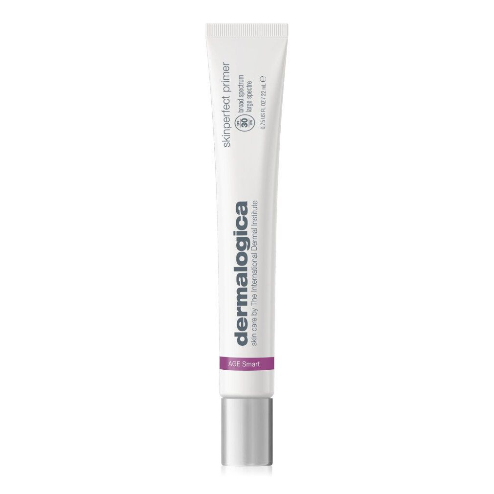 Dermalogica Skinperfect Primer SPF30 Tube. "AGE Smart" lila Akzent. "skinperfect primer" Text.