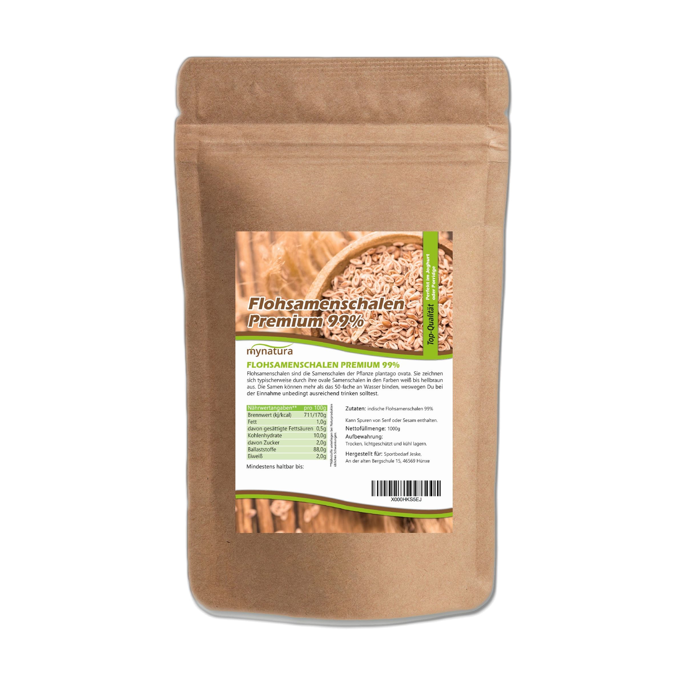 Mynatura Flohsamenschalen Premium 99% 1000 g Granulat