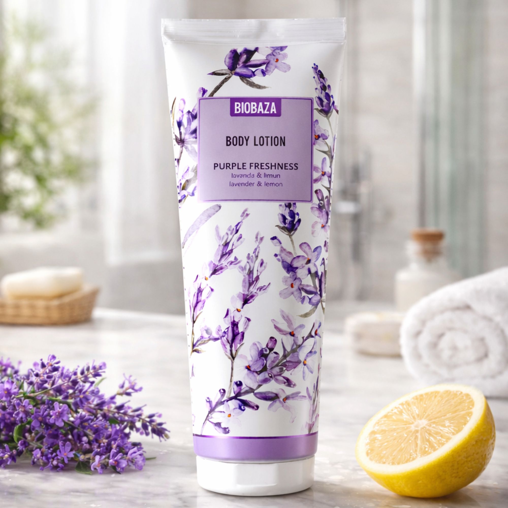 BIOBAZA Purple Freshness Beruhigende Körperlotion