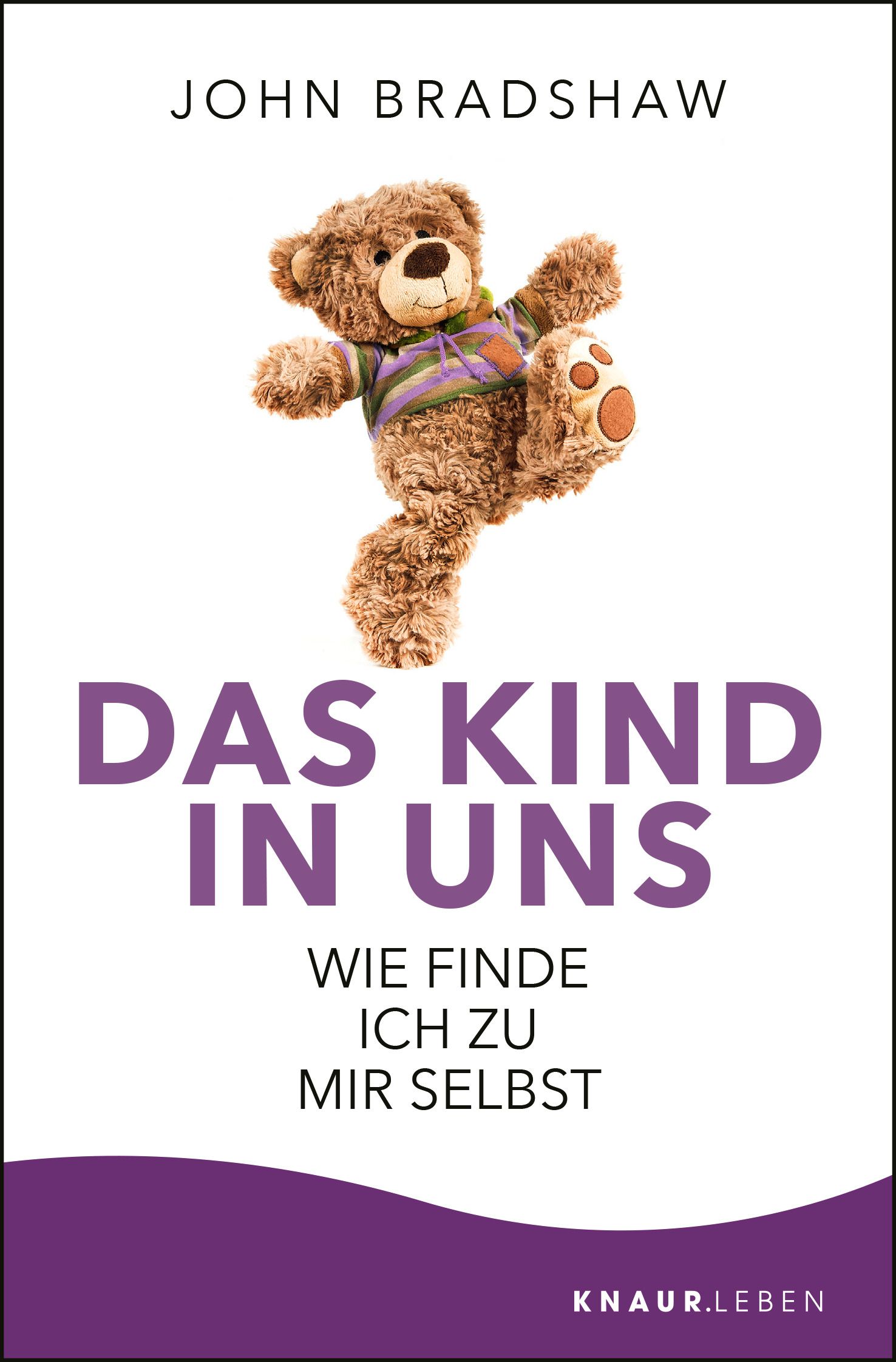 Buchcover mit Teddybär-Illustration. Titel: Das Kind in uns. Autor: John Bradshaw. Verlag: Knaur.leben.