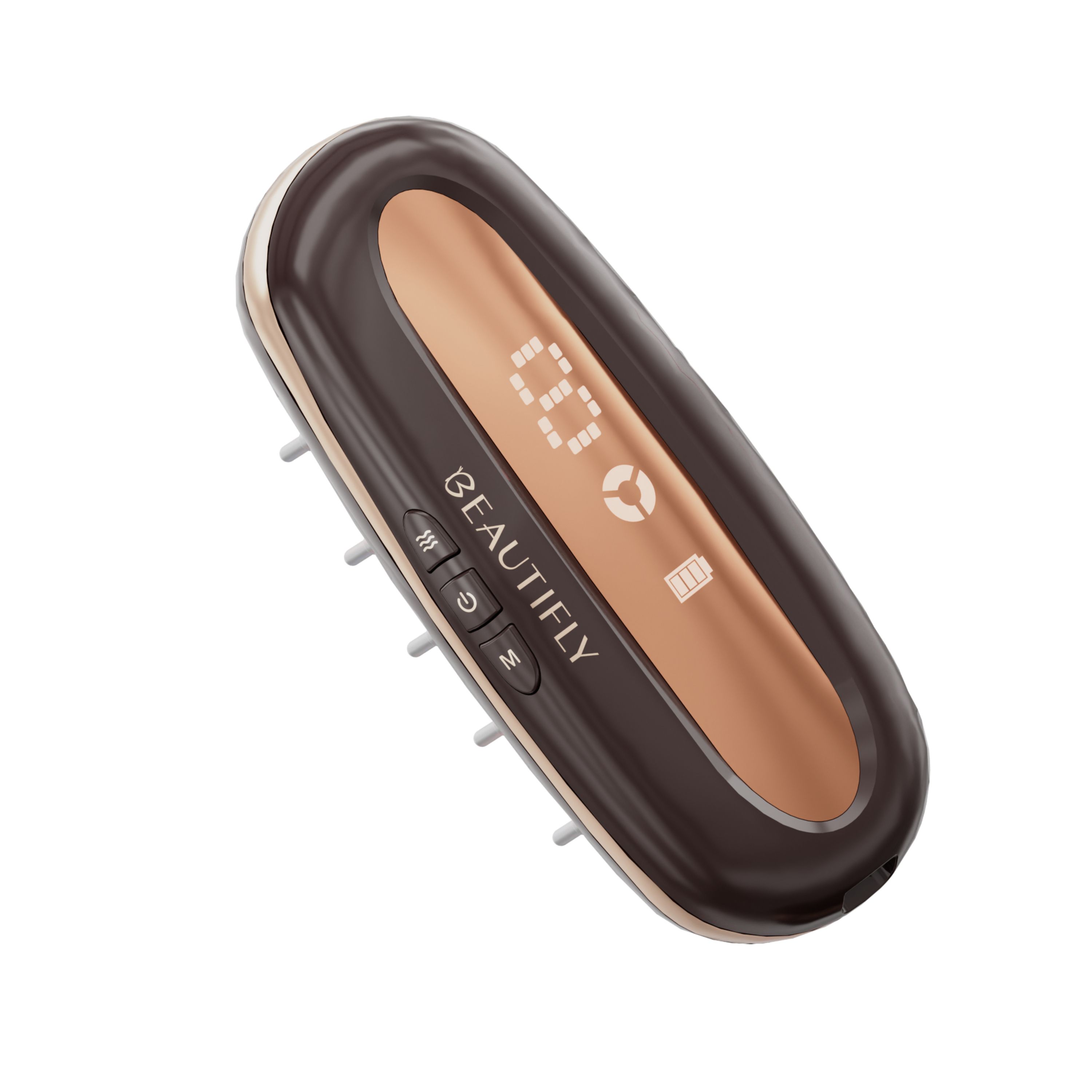 BEAUTIFLY Multifunktionaler Haarwuchs-Kamm dark