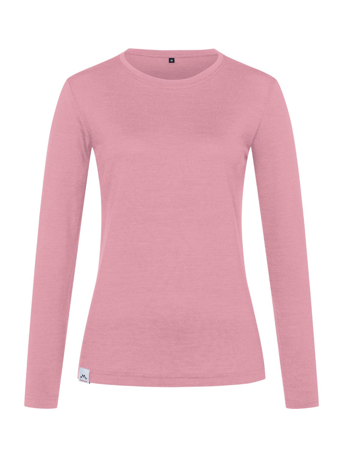 ALPENWERT Longsleeve Damen Merino Rosa Lavendel XL