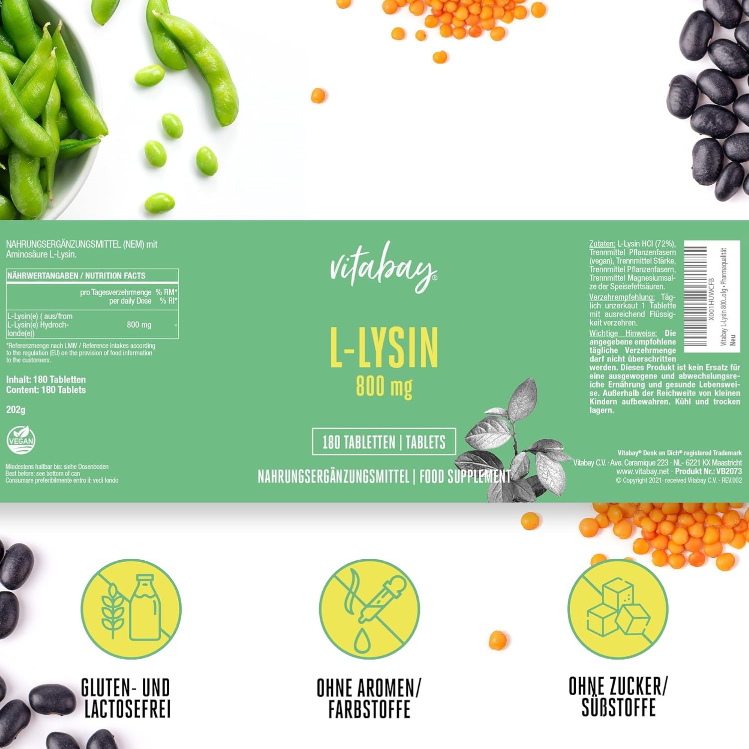 Vitabay L-Lysin 800mg