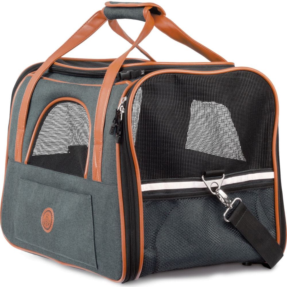 HUND IST KÖNIG® Hundetasche Katzentasche bis 8kg | robust & formstabil | faltbar & platzsparend