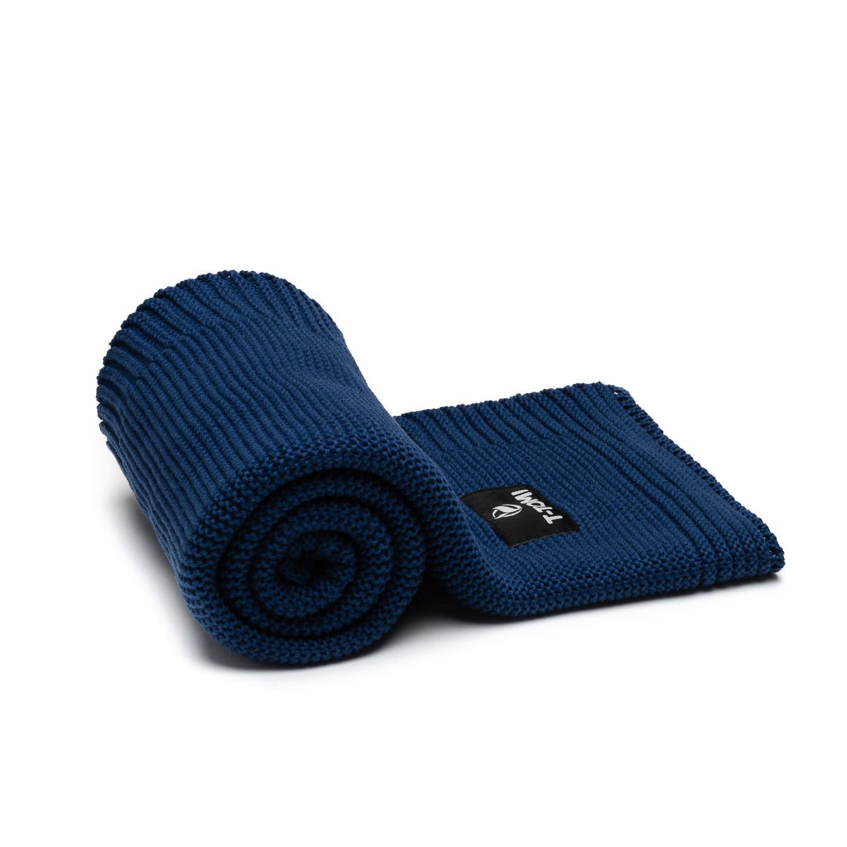 T-Tomi Gestrickte Decke Dark blue waves 1 St