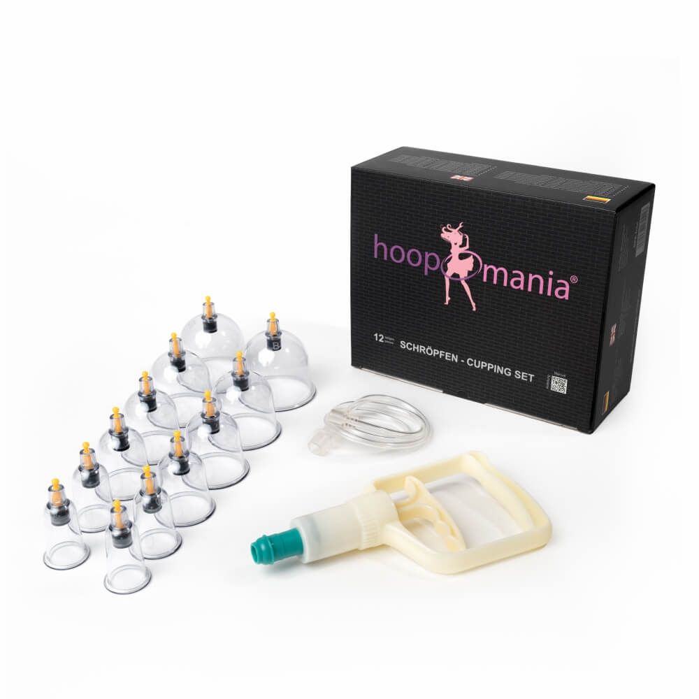 Hoopomania Schröpfset 12-teilig | 12 Gläser mit Pumpe 1 St