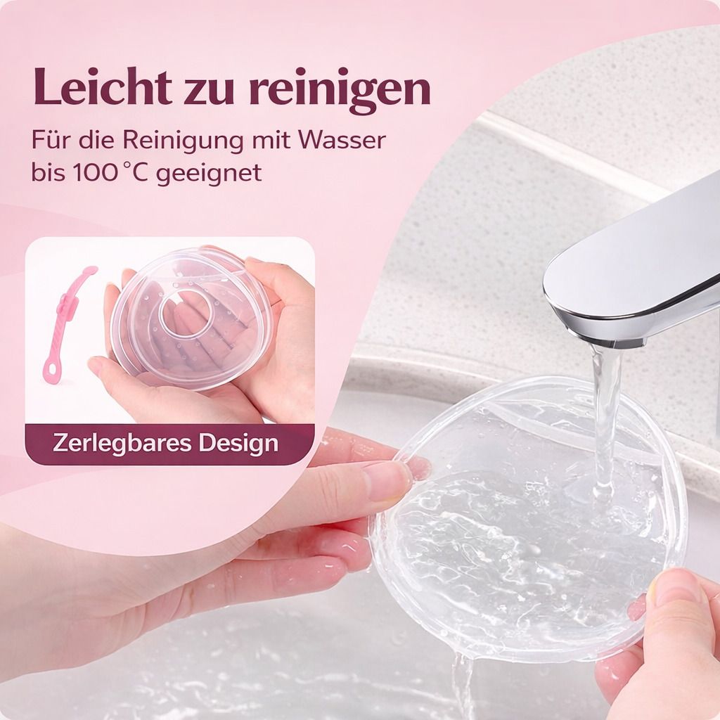 Milchsammler Silikon mit Deckel, BPA frei, wiederverwendbar & auslaufsicher