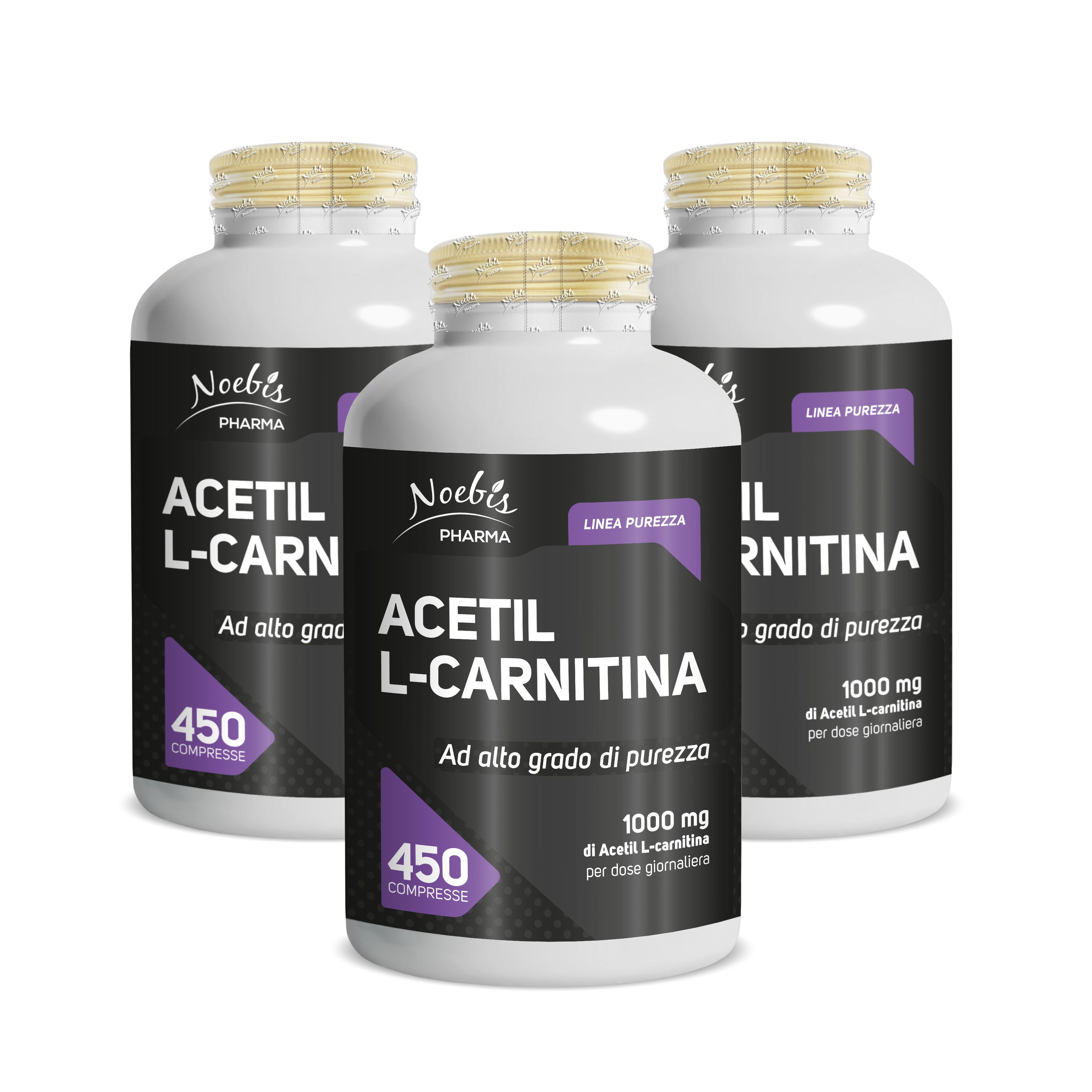 Noebis Pharma Acetil L-Carnitina – 450 Compresse – 4 al Giorno