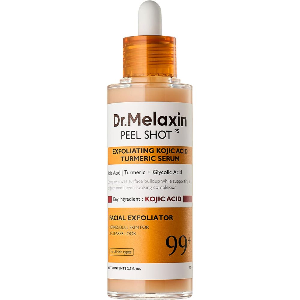 Siero esfoliante Peel Shot a base di acido kojico e curcuma di Dr. Melaxin