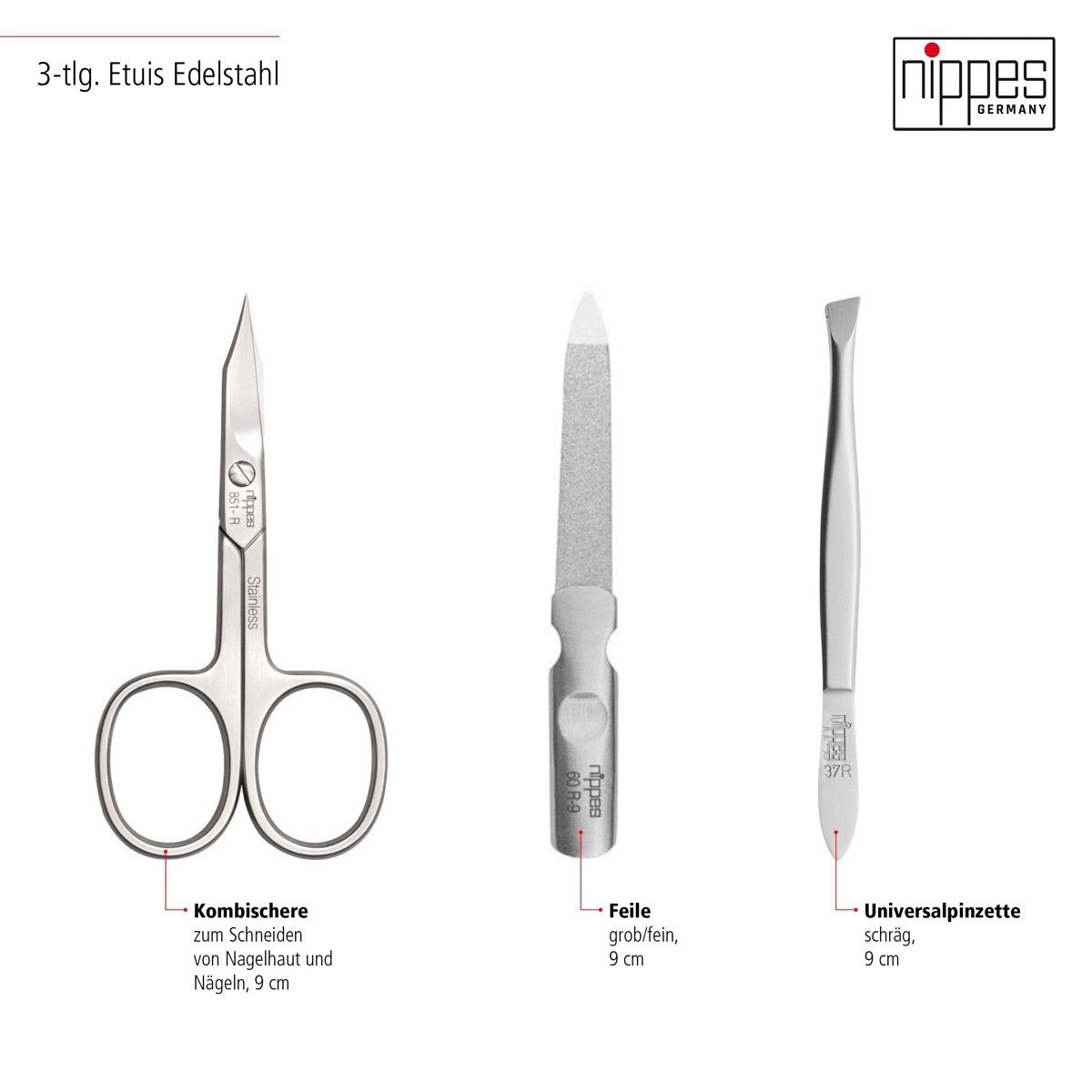 nippes Solingen  Manikür-Etui WILD RED